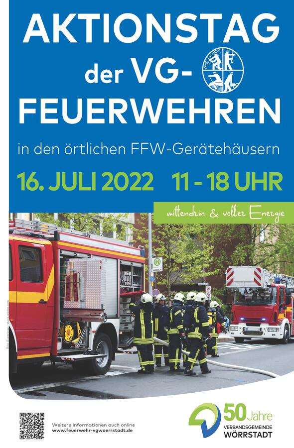Bild vergrößern: Plakat Tag der Feuerwehren 2022